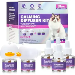 Cat Calming Pheromone Diffuser Effectively Relieve Anxiety Stress, Comfort for Cats Refill Reduce Fighting Spraying and Scratching, 48ml/Bottle Fits All Cats