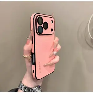 New leather-patterned letter case suitable for iP17promax, iP16/15/14/13 anti-drop protective cover