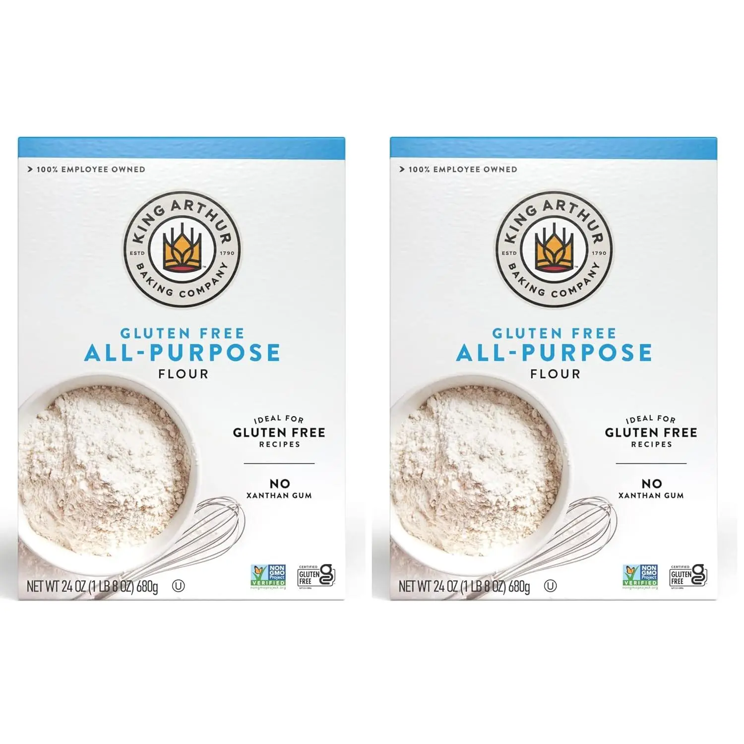 King Arthur Gluten-Free All-Purpose Flour - Non-GMO Project Verified, Certified Kosher, 24 Ounce (Pack of 2)