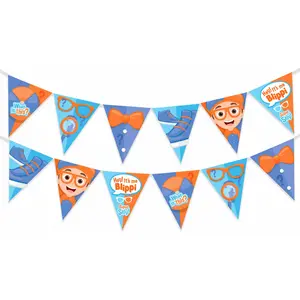 Blippi Birthday Banner Pennant - Blippi Party Supplies
