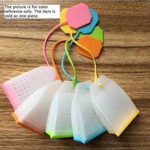 1pc Silicone Tea Strainer Herbal Spice Infuser Filter Diffuser Kitchen Coffee Tea Making Tools Random Color, Teaware Accessories