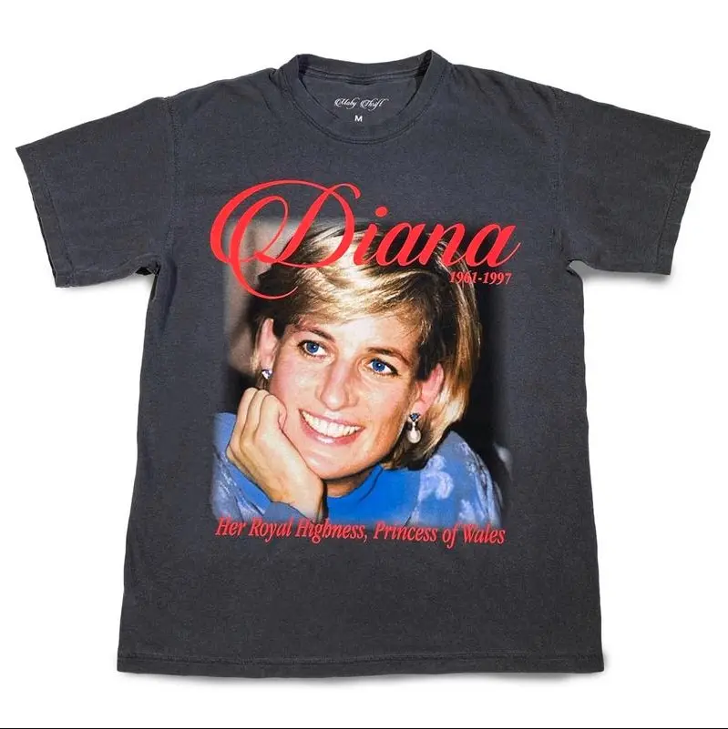 Princess Diana Moby Thrift Offical Tee Crewneck Top doublesided shirt Shortsleeve Streetwear Tropical Casual