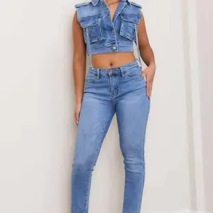 Vibrant Jeans - High-Waisted, Straight Leg, Light Blue, Casual Style, Perfect for Everyday Wear Denim Basic