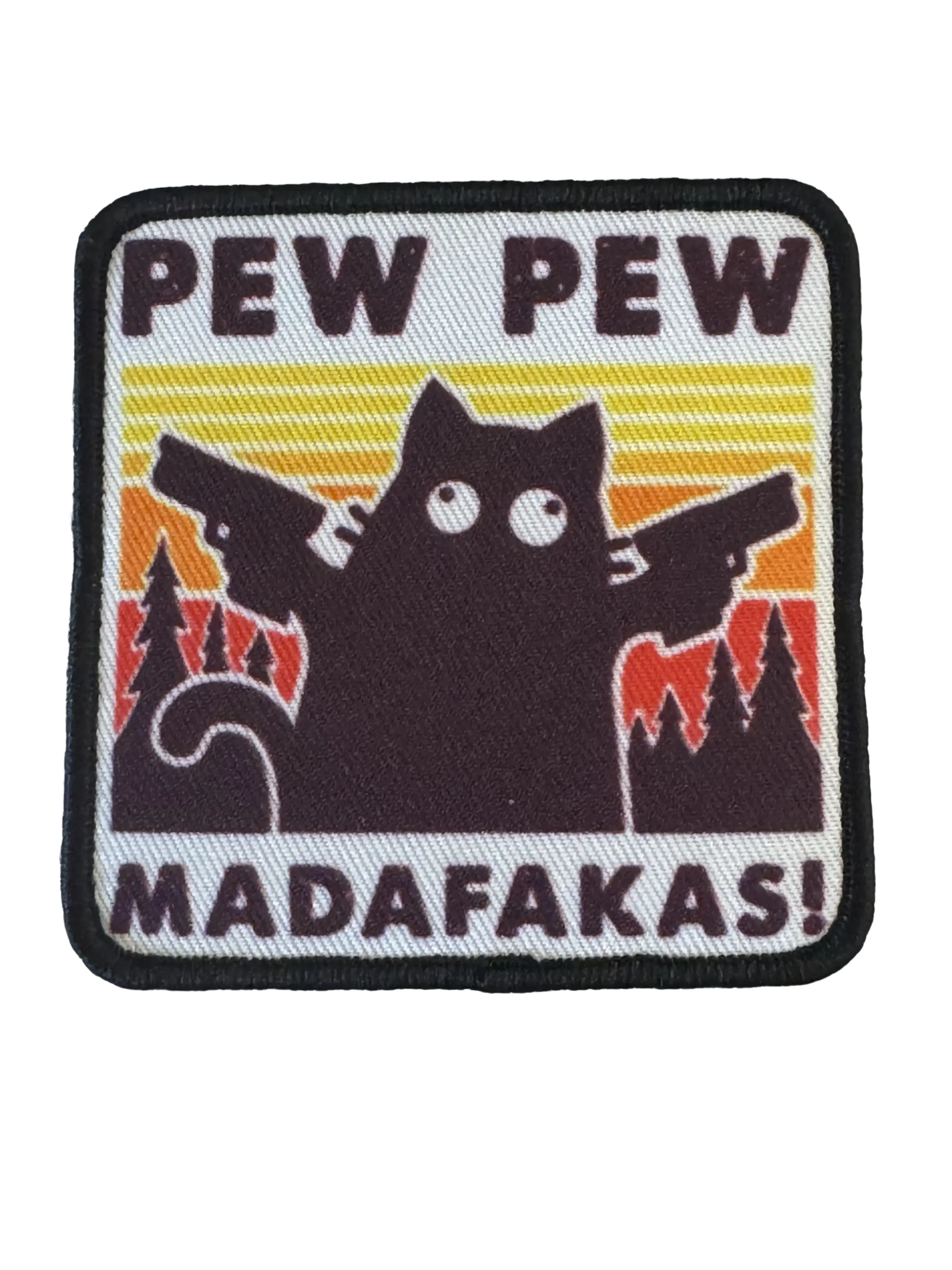 Pew Pew Madafakas Cat Patch | Funny Hook and Loop Morale Patch | Meme Tactical