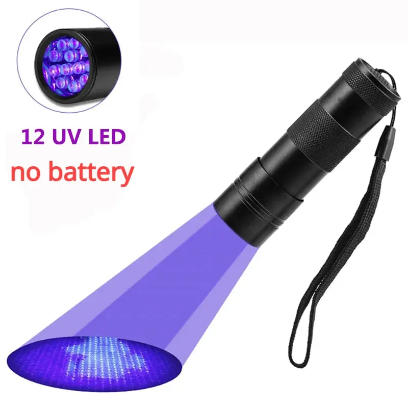 High Quality Black Light UV Light 51LED 21LED 12LED UV Light 395Nm LED UV Flashlight Torch Light Lamp Safety UV Detection