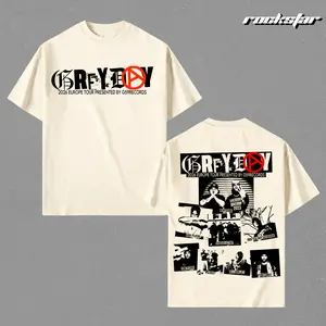 Grey Day Tour 2026 V2 T-Shirt, Underground Rap G59 Aesthetic Dark Streetwear Style Graphic Tee, Unisex Concert Outfit for Music Fans Festival Lovers, Cotton Summer Casual Shirt