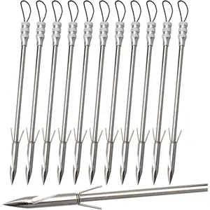 12pcs Fish Shooting Darts, Stainless Steel Slingshot Arrows, Fishing Darts for Fishing Slingshot