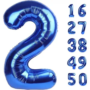 40 Inch Giant Navy Blue Number 2nd Birthday Decorations Balloon Numbers 12th 20th 21st Birthday, Baby Shower, Photo Backdrop Props Graduation Party Decor