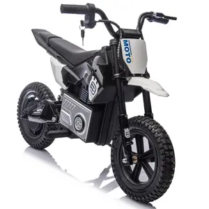 24V Kids Ride On Electric Toy Motocross Motorcycle,200W High Speed Hub Motor,Rear wheel shock absorber,Adjustable speed,LED breath lamp,Bluetooth,Music,Speeds 3.11-9.32MPH For Kids Aged 5-12