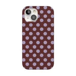 Casely iPhone 15 Plus Case | Spotted in SoHo | Burgundy Polka Dot | Compatible with MagSafe | Classic Ultra Thin Design
