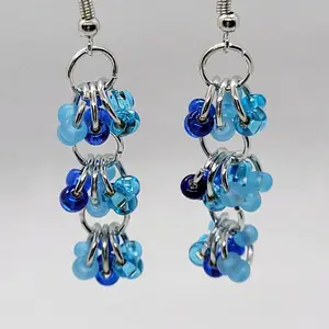 Blue Gradient Tiered Earrings