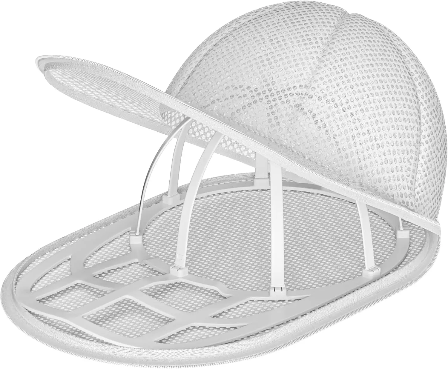 Baseball Cap Washer Cage - Nylon Zipper, Adjustable Breathable Mesh Cleaning Net, Space-Saving Laundry Bag for Adults, Home Supplies Laundry Tool, Accessories, Wash Bags