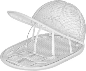 Hat Washer Cage Hat Cleaner for Baseball Caps Compatible with Adult Kid Hats White Laundry Mesh Design Cleaning Net Wash Bags