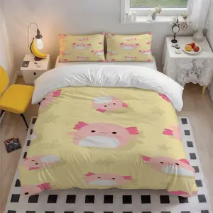 3Pcs Squishmallow Archie Printed Elegant 100 Polyester Bedding Set, Unique Festive Pattern, Exquisite Christmas Gift, Suits Bedroom & Guest Room, 1 Duvet Cover 2 Pillowcases (No Insert)