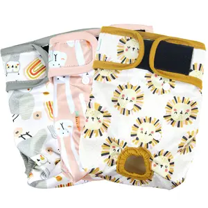 Reusable Female Dog Diapers for Dogs in Heat and Incontinence, Pañales para los perros, 3-Pack