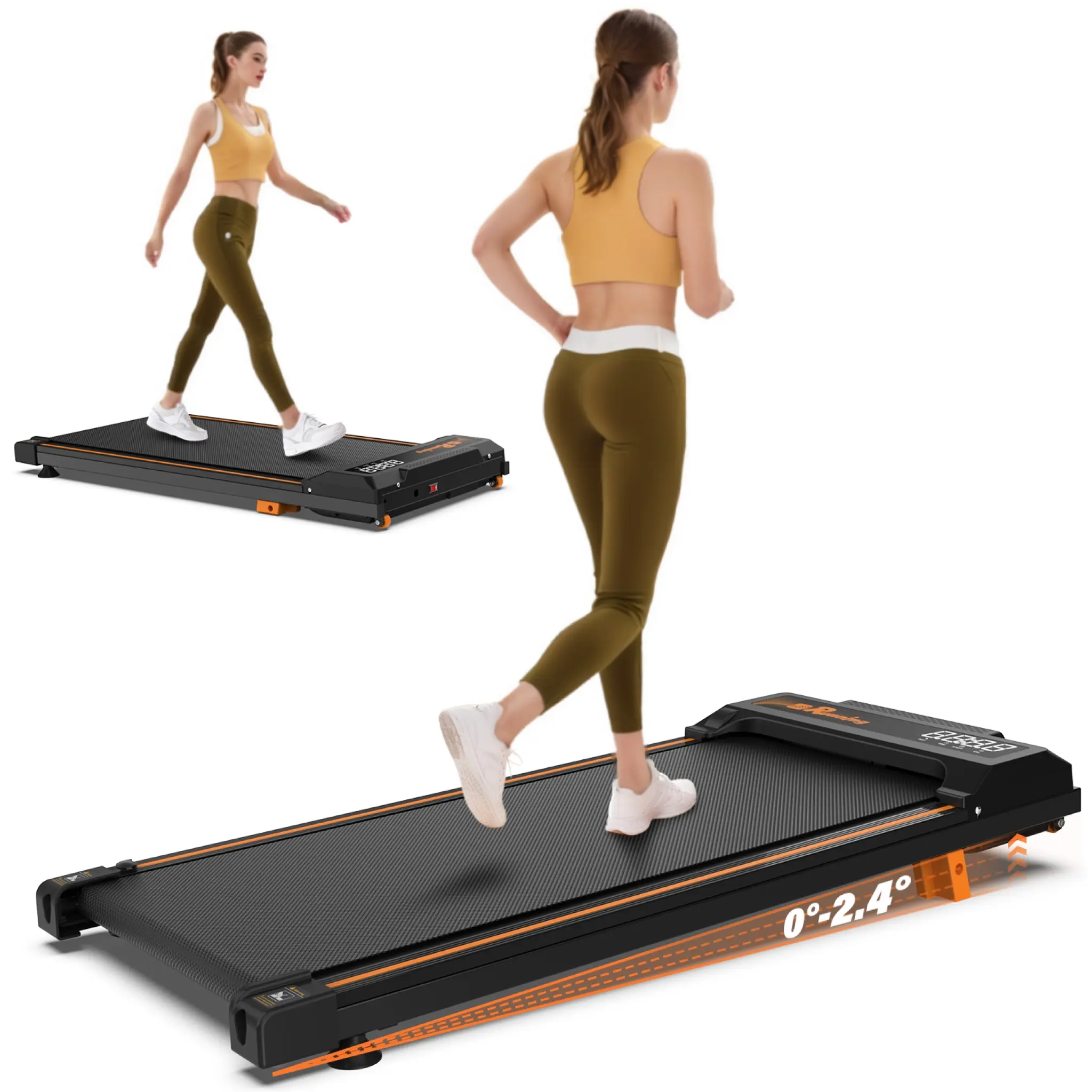 【New Arrival】4-in-1 Portable Walking Pad Treadmill - 2.5HP Fitness Equipment, 14.76"x36.61" Exercise Machine, 265lbs Capacity Gym Machine with Incline, Remote Control, LED Display for Home, Office Workout, Gym Machines