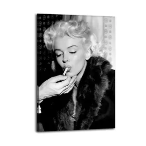 Marilyn Smoing Canvas Aesthetic For The Bedroom Wall Sitting Room Dormitory Wall Office Wall Poster Decorative Painting Canvas Wall