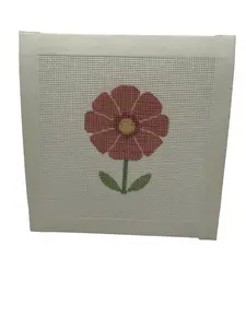 Red Flower Needlepoint Canvas