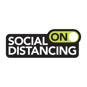 Social Distancing On - Wall Sticker Sign - Retail Style