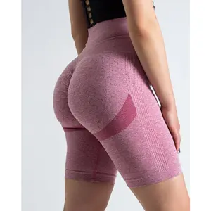 Scrunched Lifting Contour High Waist Shorts - Pink