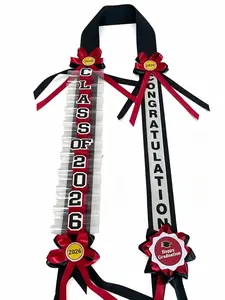 Double Strand Braided Graduation Lei, Handmade Ribbon for High School/college Ceremonies, Photo Prop, Souvenir Gift