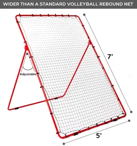 Volleyball Rebounder Net - 7' x 5' Adjustable Portable Training Net for Bumping, Spiking, Serving, and Improving Skills