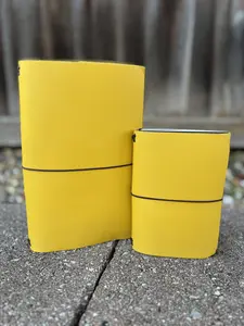 A5 LEMON Leather Journal Wrap style for planners, notes, sketches