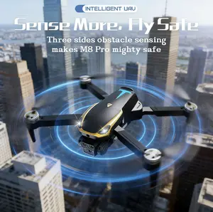 Aerial Drone M8 Pro 2026 - GPS Positioning, 4K UHD EISCamera, 5G WiFi FPV, Brushless Motors, Optical Flow Hover,Intelligent Obstacle Avoidance, Auto Return, 360° Stunt Roll,Two Batteries