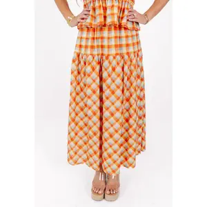 Mimosa Morning Midi Skirt - Orange