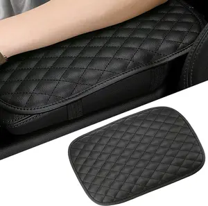 Universal  Center Console Cover: Upgrade Your Ride with Our Sleek PU Leather Middle Console Cover Pad Protector. Durable, and Easy to Install  Armrest Cover Armrest Cushion Cover.