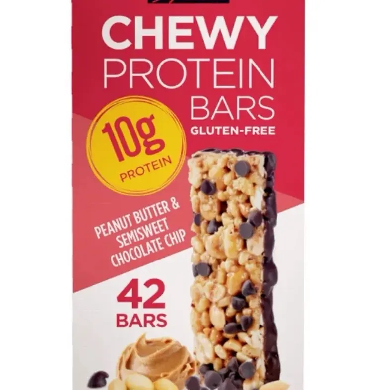 Signature Chewy Protein Bar Peanut Butter & Semisweet Chocolate Chip 10g Protein Gluten-Free 42-Count