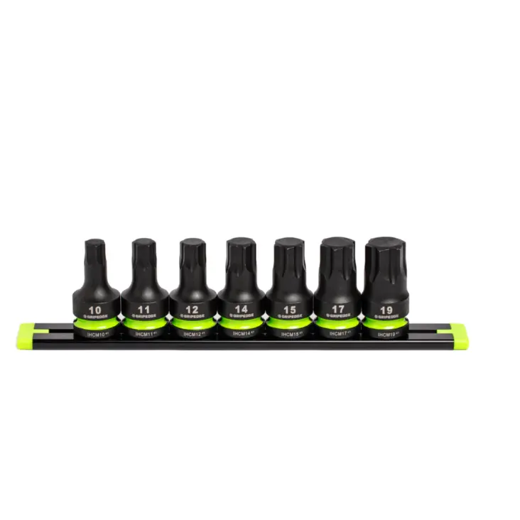 GRIPEDGE RPT Impact Hex Driver Set - 7-Pieces 3/8’’ Drive Short Metric, 7-Pc GRIPEDGE RPT Bits, Cr-Mo Steel, Corrosion Resistance, 11 mm (Part #IHBM7S), Emergency Situation