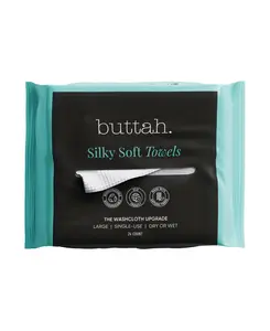 [Buttah Skin] Silky, Biodegradable Disposable Face Cleansing Towels – Extra Thick, Soft & Large for Sensitive Skin, Travel & Makeup Removal - Skincare Facial Towel