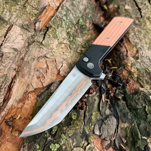 North Mountain Blade Chop 2 Copper SLD Majic San Mai  Button Lock Knife