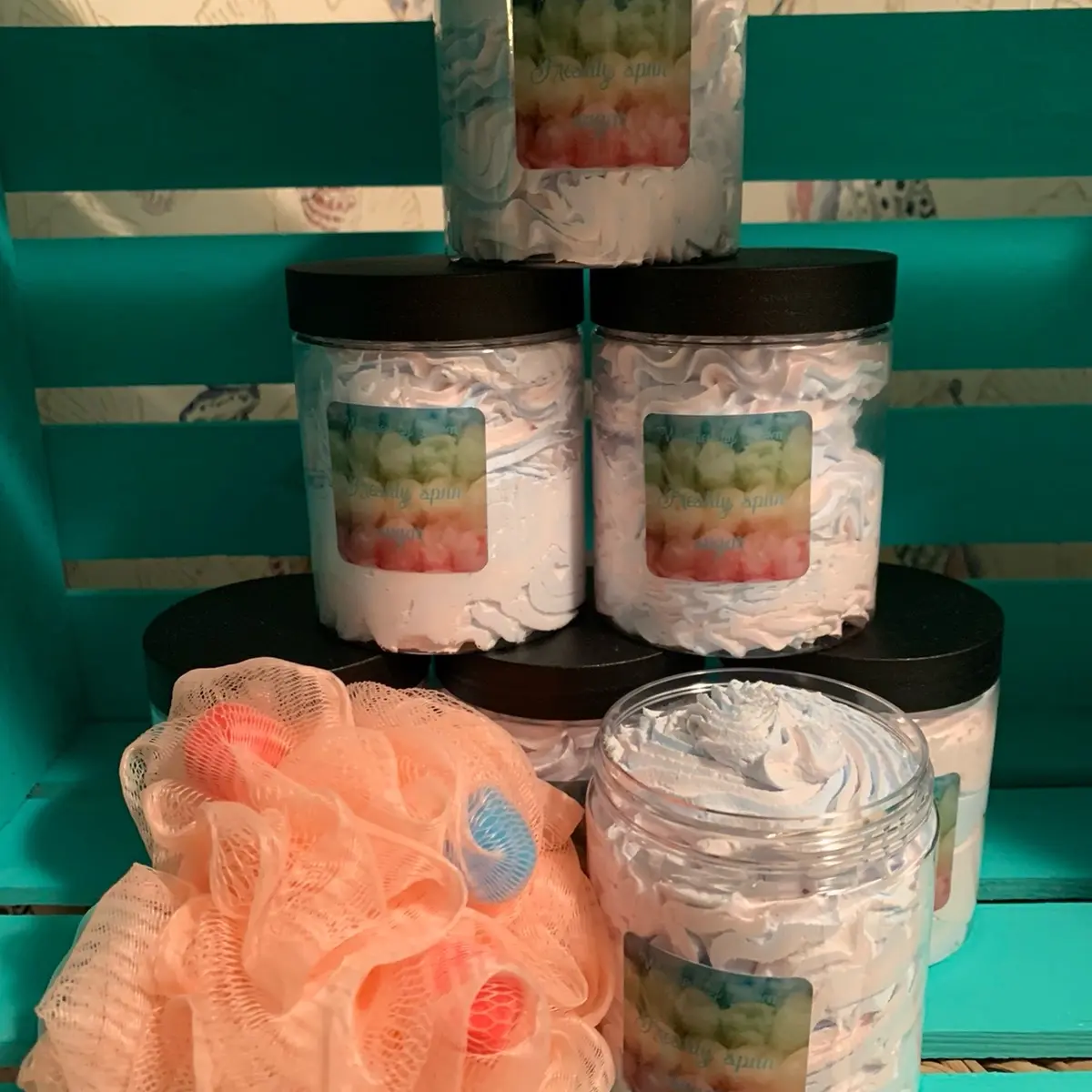 Freshly Spun Cotton Candy Whipped Soap Body Care Body Wash Scent Exfoliant Gentle Cleanser Cleansing Comfort whipped