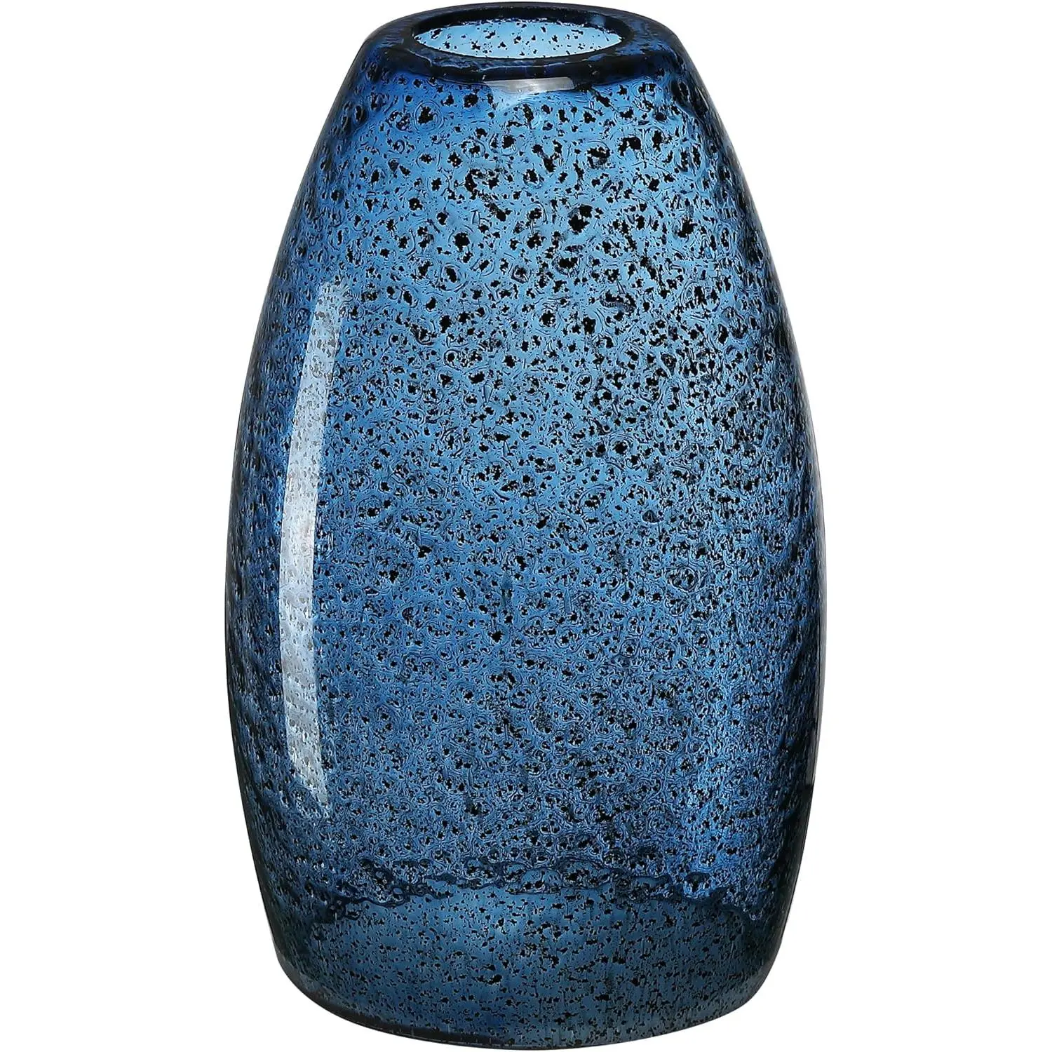 Dark Blue Seeded Glass Pendant Lamp Shade 4.72" Art Glass chandeliers Cover Mini Oval Light Shade Replacement Shade Only Light Fixtures for Kitchen  pendant light 1-Pack