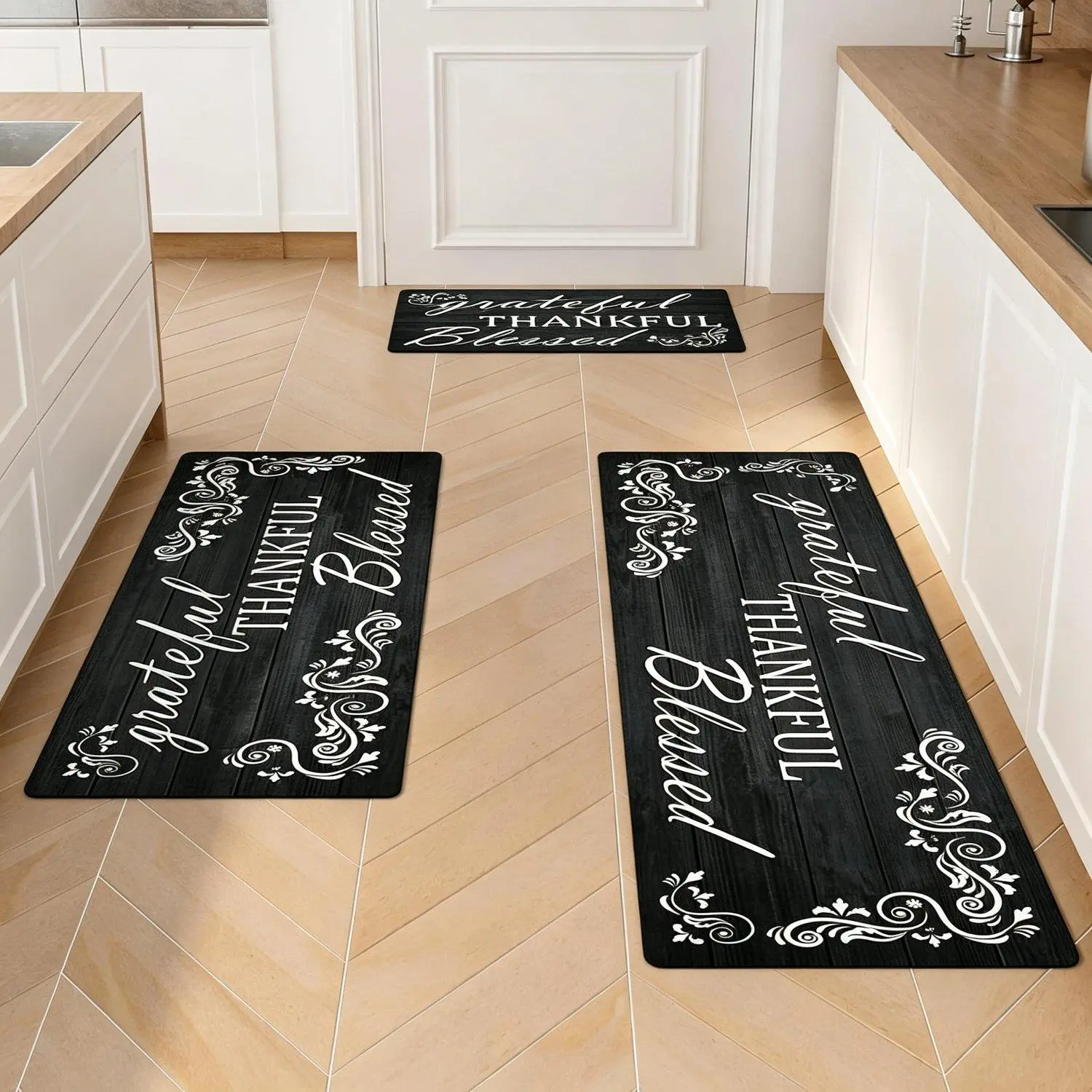 1 PCS Home Kitchen Runner Rugs Non Slip Cushioned Kitchen Mat for Floor Waterproof Comfort Rugs and Mats Farmhouse Chef Mats Floor Carpet for Sink,Laundry Room