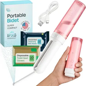 Portable Electric Bidet for Travel - Portable Bidet Rechargeable Handheld Sprayer with 3 High  Modes, USB-C, Adjustable Nozzle & Extra Clean Kit, IPX6  Peri Bottle ()