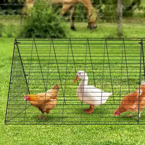 VEVOR Chicken Tunnels, 287 x 78.7 x 24.2 inch(LxWxH) Chicken Tunnels for Yard, Portable Chicken Tunnels for Outside with Corner Frames, 2 Sets, Suitable for Chickens, Ducks, Rabbits