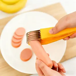 Bananas, Sausages, Ham – Same Tool – Creative PP Banana Slicer, Multi-Functional Kitchen Gadget for Fruit Splitter & Fruit Salad Slicer, Easy to Use