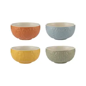 Handy Mason Cash Round Prep Bowls - Farmhouse Kitchen Tableware for Serving, Mix-and-Match Home Decor Bowls