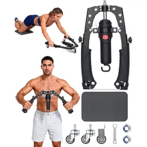 Twister Arm Exerciser,  Hydraulic Power Chest Expander with AB Rollers, 22-440LBS Adjustable Resistance  Gym Equipment,   Trainer for Arm, Chest & Core Workout