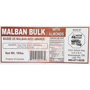 USED-Master Delight malban bulk soft candy with walnuts individually wrapped in 10-lb. box