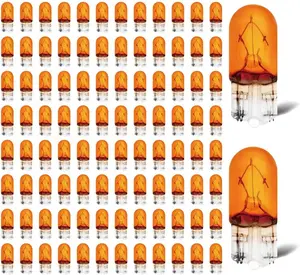 194 Amber Light Bulb 100 Pack,194A Automotive Brake Light Turn 194A Miniature Bulb Mini Bulb Taillight Turn Signal Light,Replacement for Cars,Trucks,SUVs