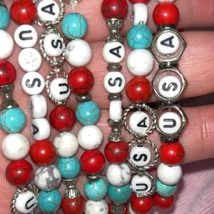 Hippy Dave Handmade Turquoise USA  Bracelet - Unique Beaded Design,  Perfect for Accessories