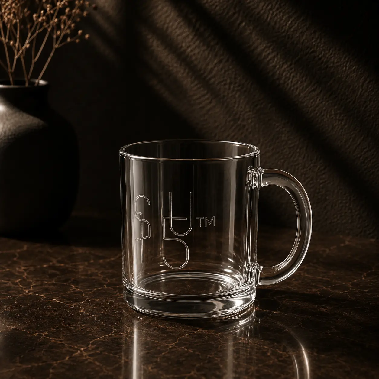 10oz Clear Glass Mug — Classic Transparent Coffee & Tea Cup