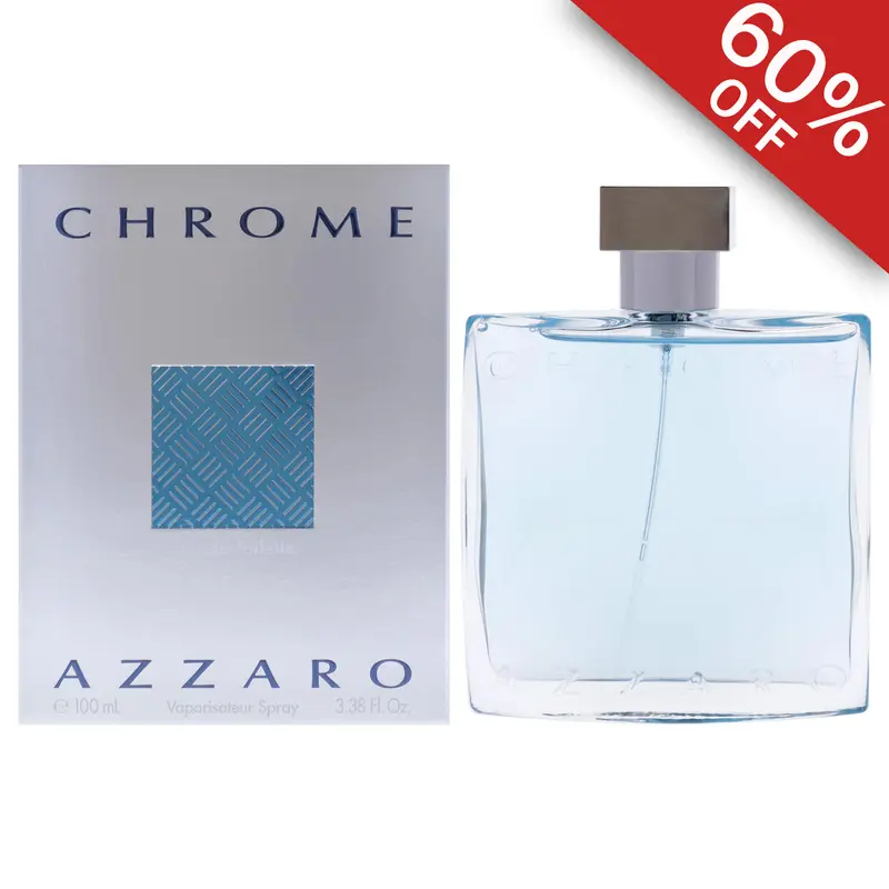 Chrome by Azzaro, 3.38 oz Eau De Toilette Spray for Men