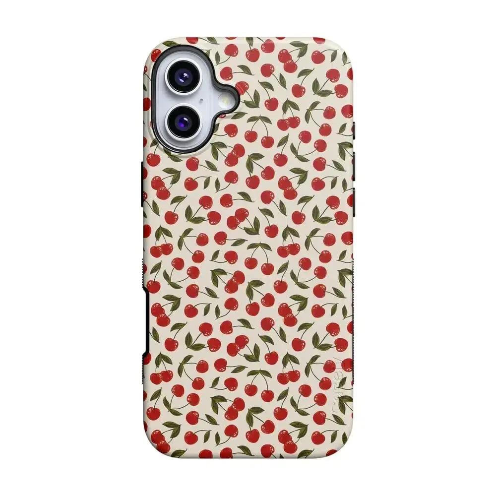 Casely iPhone 17 Case | Cherry on Top | Red Cherries | Bold Protective Design | Compatible with MagSafe