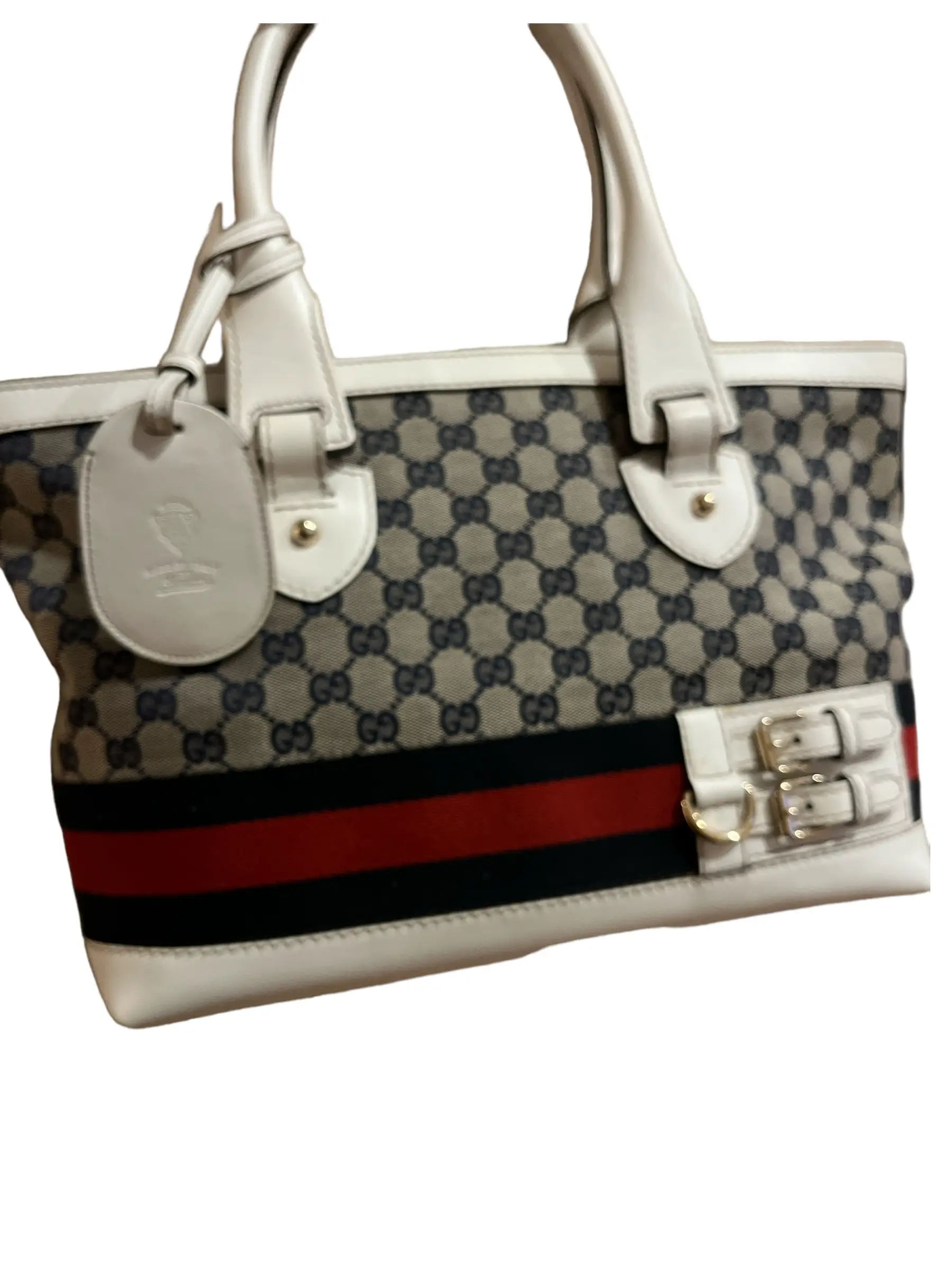 Pre-owned GUCCI Leather/Canvas Tote Bags Tote