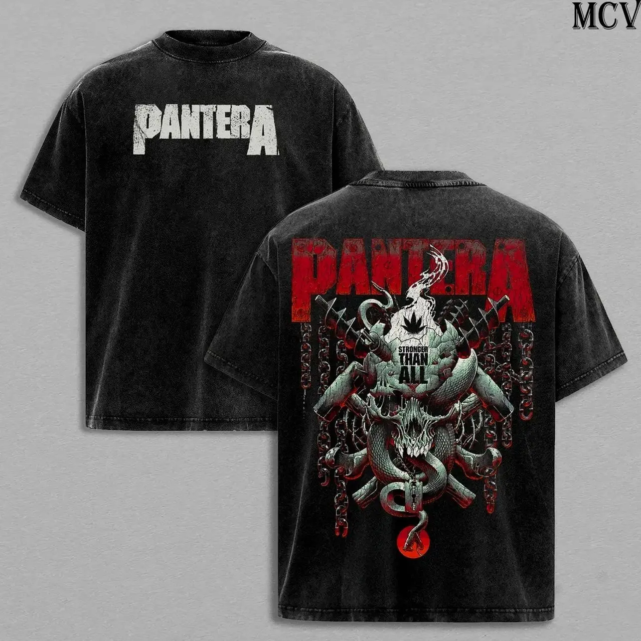 Vintage Pantera Stronger Than All Tee – Pantera Vintage Washed T-Shirt, Hoodie & Sweatshirt | Groove Metal | Heavy Metal | Texas Metal Legends Music Graphic Tee | Heavy Cotton Unisex Oversized Streetwear Top I8K